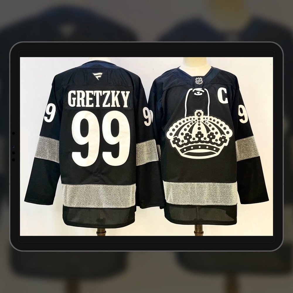 Men's NHL Los Angeles Kings #99 Wayne Gretzky Black Alternate Breakaway Jersey